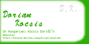 dorian kocsis business card